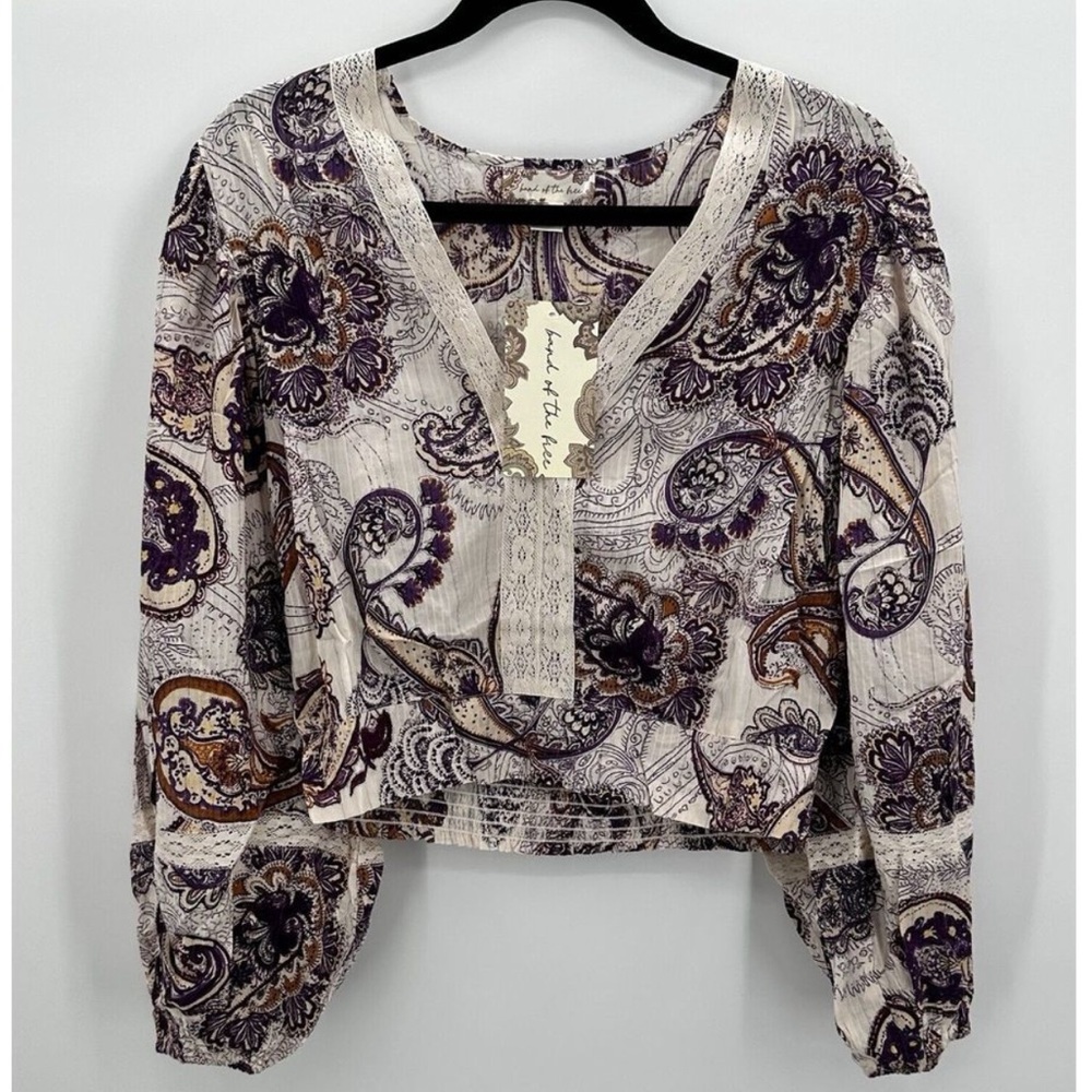 NWT Band of the Free Paisley Boho Top | Balloon Sleeves | Festival Blous… - Picture 2 of 8
